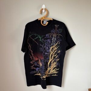 1996 Liquid Blue Skeleton Sword T-Shirt Men’s Large